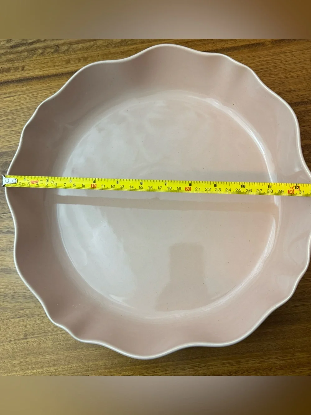 Hearth & Hand with MagnoliaScalloped Stoneware Shallow Serving Bowl 131oz/